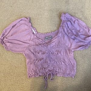Urban outfitters lavender ruched crop top